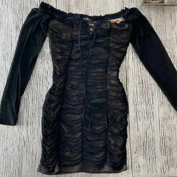 sexy black sheer dress Shimmery Sparkly Sheer Mesh Dress main image 0
